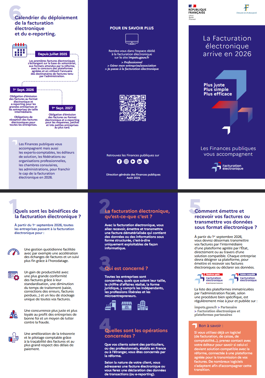 Calendrier officiel de déploiement de la facturation électronique — DGFiP.